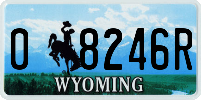 WY license plate 08246R