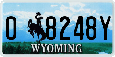WY license plate 08248Y