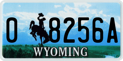 WY license plate 08256A