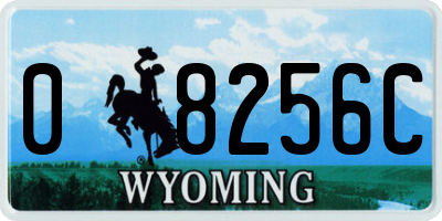WY license plate 08256C