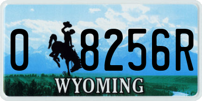 WY license plate 08256R