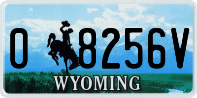 WY license plate 08256V