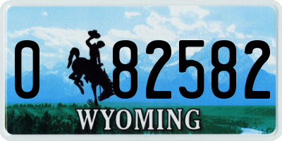 WY license plate 082582