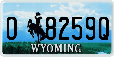 WY license plate 08259Q