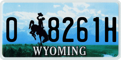 WY license plate 08261H