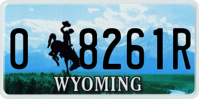 WY license plate 08261R