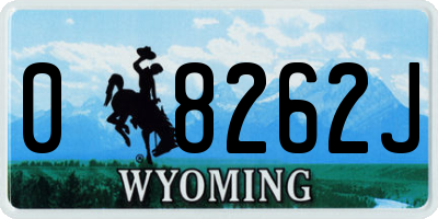 WY license plate 08262J