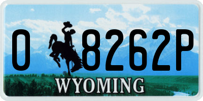 WY license plate 08262P