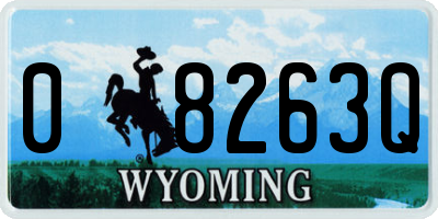 WY license plate 08263Q