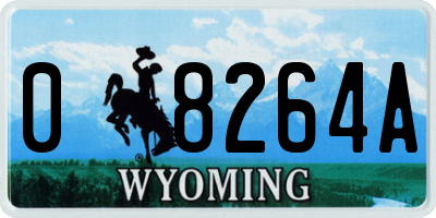 WY license plate 08264A