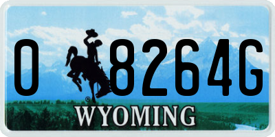 WY license plate 08264G