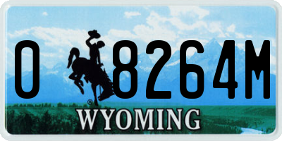 WY license plate 08264M
