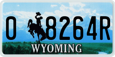 WY license plate 08264R