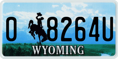 WY license plate 08264U