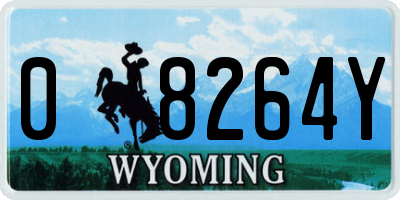 WY license plate 08264Y