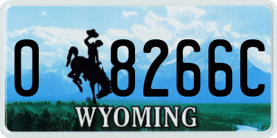 WY license plate 08266C
