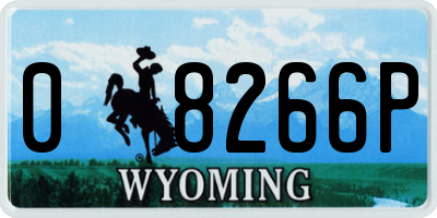 WY license plate 08266P