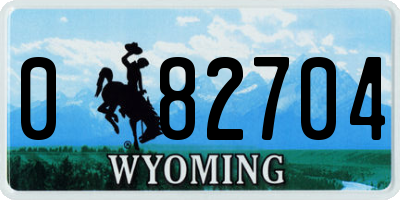 WY license plate 082704