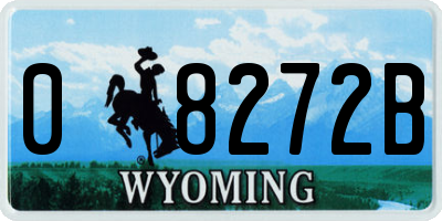 WY license plate 08272B