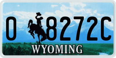 WY license plate 08272C