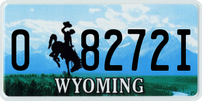 WY license plate 08272I