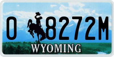 WY license plate 08272M