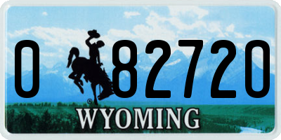 WY license plate 08272O
