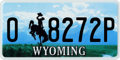 WY license plate 08272P