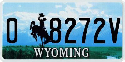 WY license plate 08272V
