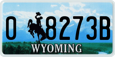 WY license plate 08273B