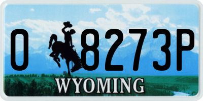 WY license plate 08273P