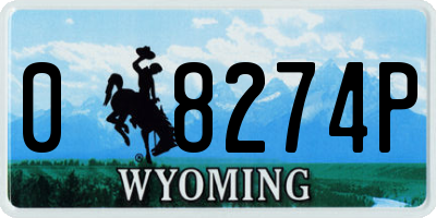 WY license plate 08274P