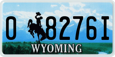 WY license plate 08276I