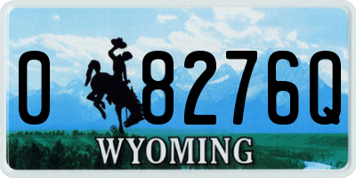 WY license plate 08276Q