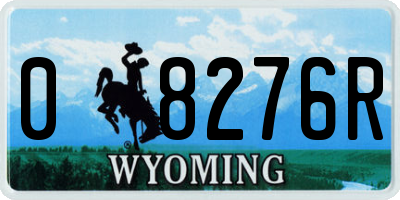 WY license plate 08276R