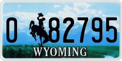 WY license plate 082795