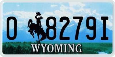 WY license plate 08279I