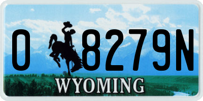 WY license plate 08279N