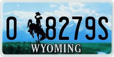 WY license plate 08279S