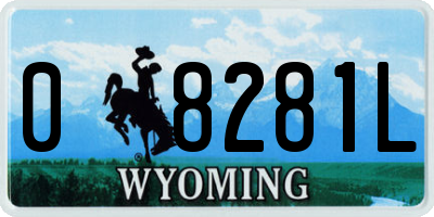 WY license plate 08281L