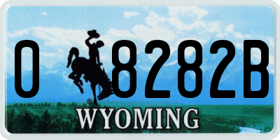 WY license plate 08282B