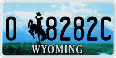 WY license plate 08282C