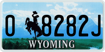 WY license plate 08282J