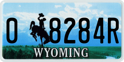 WY license plate 08284R