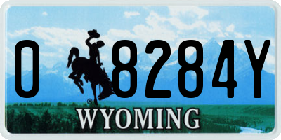 WY license plate 08284Y