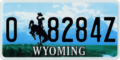 WY license plate 08284Z