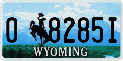 WY license plate 08285I