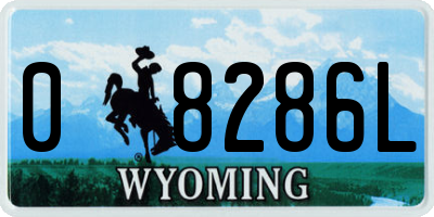 WY license plate 08286L
