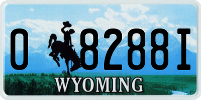 WY license plate 08288I
