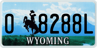 WY license plate 08288L